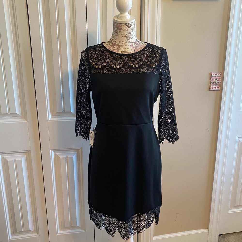 Express black lacy dress